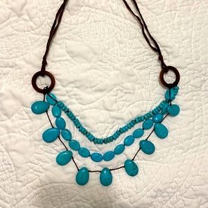 Turquoise stone necklace